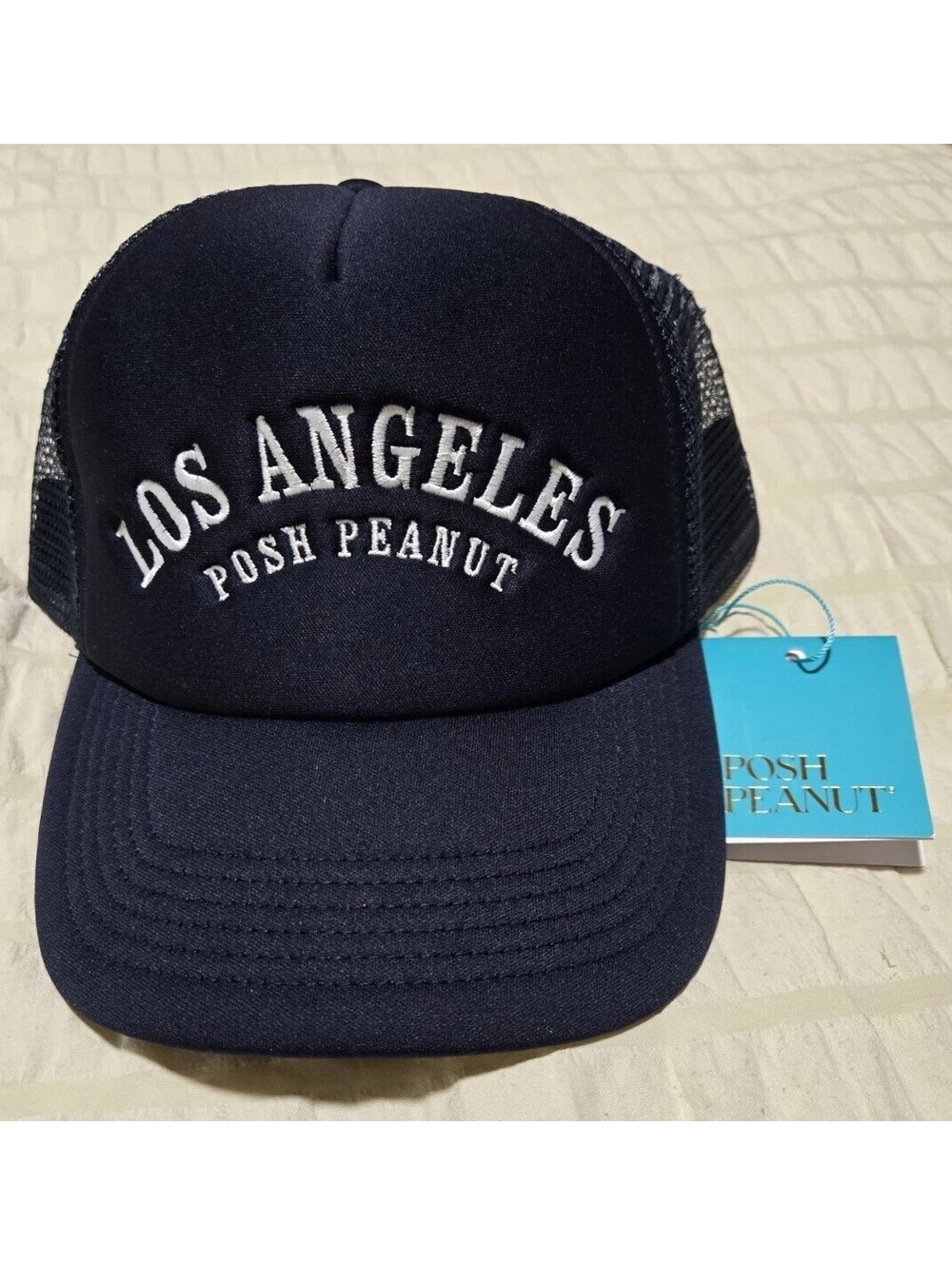 Posh Peanut Adult Varsity Cap Navy Brand New With Tags